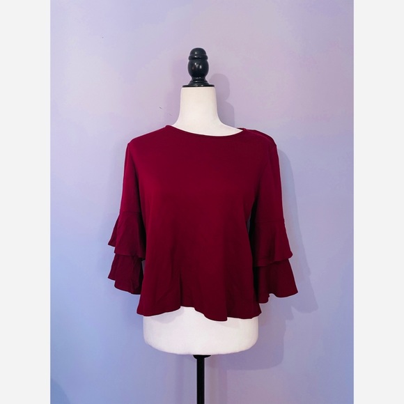 Anthropologie W5 Concepts ruffle sleeve blouse - Picture 2 of 5